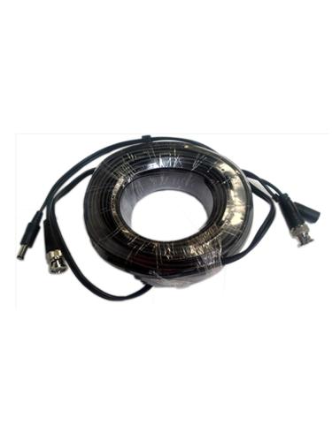 SAXXON WB0110C- Cable de 10 Metros Armado para Video y Energia/ Para Camaras Hasta 8 Megapixeles/ con Conectores BNC y de Energía -
