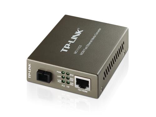 CONVERTIDOR MULTIMEDIA WDM DE 10/100MBPS TP-LINK  MC112CS DE RECEPCIÓN Y TRANSMISIÓN DE DATOS EN UNA FIBRA -