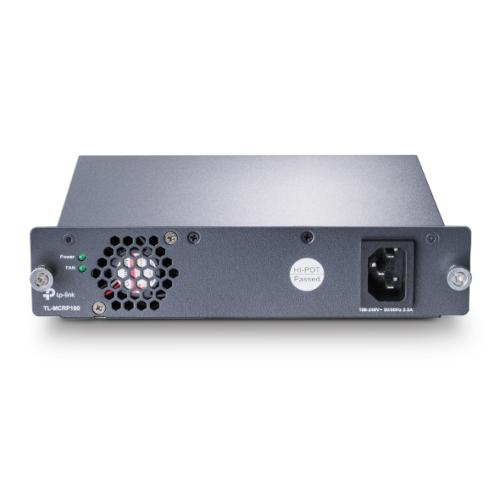 Módulo de fuente de alimentación redundante OMADA (MCRP100) Fuente de alimentación de CA 100-240 V~ 50/60 Hz 1 - 8 A, Salida de potencia CC 12 V/6, 25 A