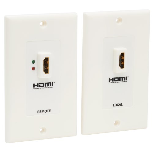 Juego de Placa Tripp Lite de Pared Extensora HDMI sobre Cat5 / Cat6 Doble con Transmisor y Receptor -
