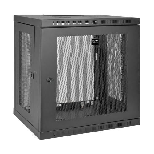 Gabinete pared SmartRack de 12U - puerta delantera y laterales ventiladas. MEDIDAS 65CM DE ALTO, 60CM ANCHO, 45CM PROFUNDIDAD SRW12U