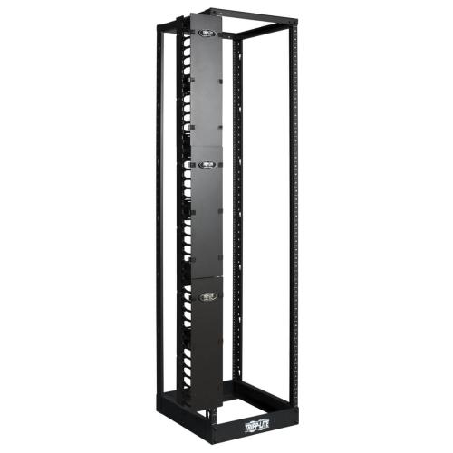 Organizador de Cable Vertical de Alta Capacidad - 15.24 cm, Ducto de peine doble con tapa SRCABLEVRT6