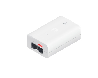 Adaptador PoE Ubiquiti af (48 VDC - 0.32 A) puerto Gigabit, ideal para equipos UniFi