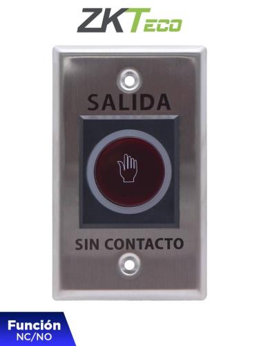 ZKTECO TLEB102 - Botón de Salida sin Contacto - Serie K11, Indicador LED, Acero Inoxidable, 12 VCC, Función NC/NO, Distancia de Detección hasta 10 cm