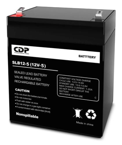 Batería modelo SLB-12/5 de 12 volt 5 amperes sellada libre de mantenimiento (no derramable) -