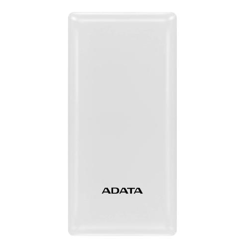PowerBank ADATA C20 de 20 - 000 mAh. Carga simultánea 3 dispositivos. Con indicador LED de carga, dos puertos USB-A y un puerto USB-C. BLANCO. PBC20-WH