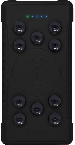 POWERBANK NPW-13QCW Necnon 13000mAh CARGA 3.0 CARGA INALAMBRICA 15W ALAMBRICA 18W MICRO USB 3.0 TIPO C 3.0 VENTOSAS NEGRO NPPB1301QW -