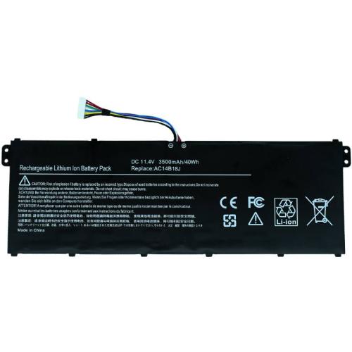 Bateria para computadora marca OVALTECH OTRE3-112 - 11.4V  40Whr OTRE3-112 3 Celdas para Acer Aspire E3-111 - E3-112, E3-112M, E3-721, E5-771, AC14B18J AC14