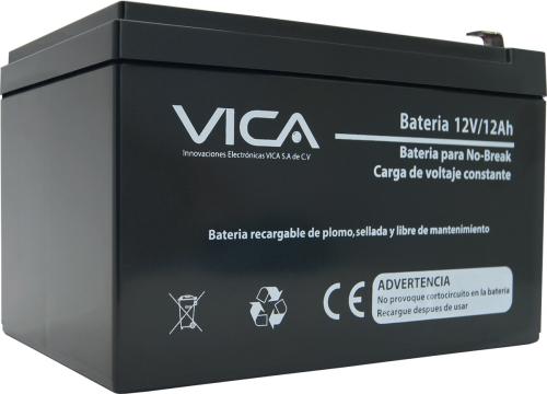 Batería de Reemplazo VICA 12V/12A - Tipo de acumulador: Plomo/Paquete sellado libre de mantenimiento - Tiempo de vida útil 5 años aprox. -