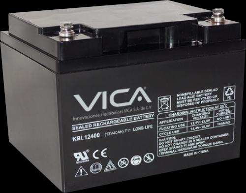 Bateria de reemplazo VICA 12V/40A - Tipo de acumulador: Plomo/Paquete sellado libre de mantenimiento - Tiempo de vida útil 5 años aprox. -