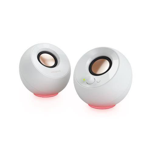 Altavoces Creative Pebble SE WH (51MF1725AA001) - Blancos, Bocina minimalistas de escritorio con alimentación USB 2.0 y conectividad USB-C