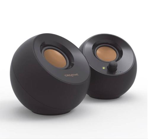 Altavoces Creative Pebble 2.0 alimentados por USB para PC y Laptops negros -  MF1680 BK -