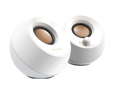 Altavoces Creative Pebble 4.4w alimentados por USB para PC y Laptops blancos -  MF1680 WH -