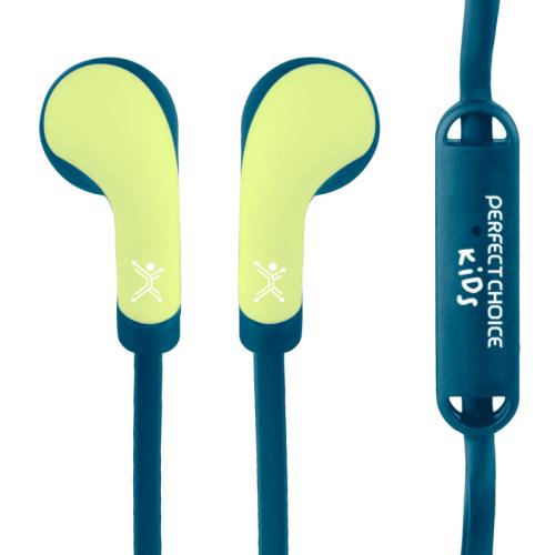 Audífonos Alámbricos In-Ear Cable Anti-enredos Bubble Gum Color Azul | PERFECT CHOICE -