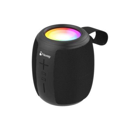 Bocina Nextep NE-4035 Bluetooth Portátil Circle Beat Radio FM 5W Color Negro Duración de Batería 4 horas -