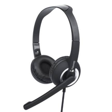 Diadema Nextep NE-425 con Micrófono Conexión USB Color Negro 40mm Diámetro Bocina Cable 2m -