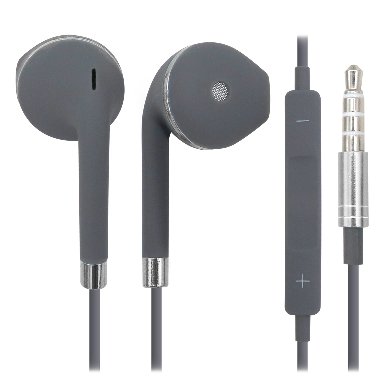 AUDÍFONO AISLADOR DE RUIDO PARA IPHONE BROBOTIX 764625 - Gris, Alámbrico, 3.5 mm, Smarthphone, 1.15 m