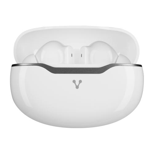 Audífonos bluetooth 5.3 con hasta 18 hrs de reproducción - controles táctiles, función de manos libres y aplicación móvil para configuración, Color Blanco
