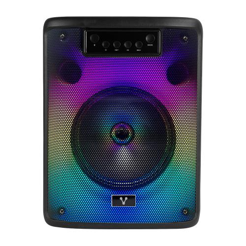 BAFLE VORAGO KSP-303 NEGRO 8 Pulgadas 10WATTS RMS / RECARGABLE / TWS BT 4HRS CARGA USB TIPO C / RGB -