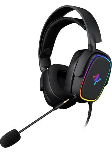 YEYIAN DIADEMA GAMER PROUD SERIE 3500 NEGRO - 3.5MM, COMPATIBLE CON CONSOLAS DE VIDEOJUEGOS, ALMOHADILLAS COMODAS, MIC, GRAN FIDELIDAD, YDG-33405