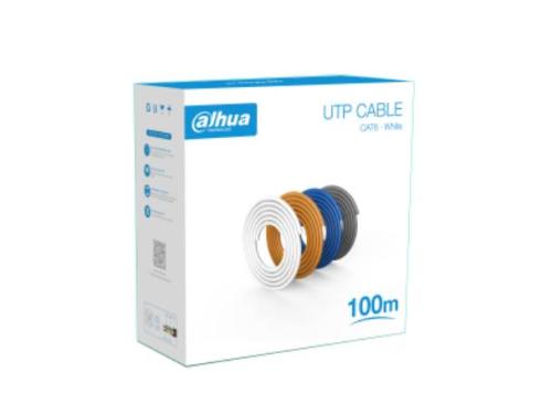 Bobina De 100 Mts De Cable Utp DH-PFM920I-6U-C-100-white Cat6/ Aluminiem/ Color Blanco/ Cubierta Retardante De Flama Con Certificacación Ansi/ Ul Cm/ Ideal -