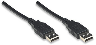 306089 Cable para Dispositivos USB A de Alta Velocidad - USB 2.0, A macho/ A macho, 480 Mbps, 1.8 m, Negro
