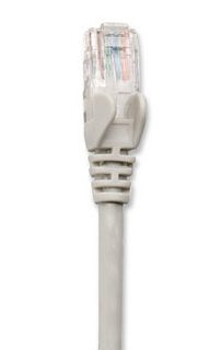 Cable de red UTP - Cat6, .5m (1.5ft), 100  Cobre, Contactos chapa de oro, Cable Patch Gris INTELLINET 340427