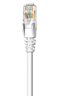 Cable de red UTP - Cat6, .5m (1.5ft), 100  Cobre, Contactos chapa de oro, Cable Patch Blanco INTELLINET 341936