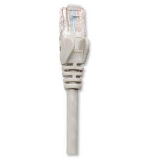 Cable de red UTP - Cat5e, 7.5m (25ft), 100  Cobre, Contactos chapa de oro, Cable Patch Gris INTELLINET 319867
