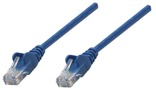 Cable de red S/FTP - Cat6a, 1m (3ft), 100  Cobre, Hasta 10Gb, Contactos 50micras de oro, Blindado, Cable Patch Azul INTELLINET 741477