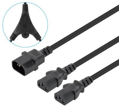 157469 CABLE DE CORRIENTE EN Y C14 A C13 -