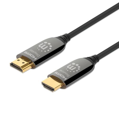 Cable HDMI Optico (356145) Manhattan Ultra Alta Velocidad 8K a 60 Hz - 7.5 m, clasificación CMP/CPR, compatible con 4K@120Hz, 48G, HDR dinámico