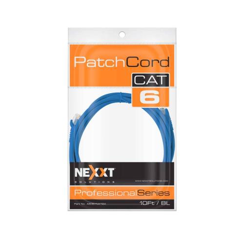 Cable patch cord Cat.6 UTP - multifilar, con revestimiento tipo CM, 3.00M, Azul 24AWG