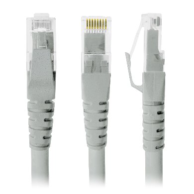 Cable de Red - Cat6, 50 Cms, RJ-45, RJ-45, 100, cobre, Macho/Macho, contactos c/baño de oro, Gris, 308187 BROBOTIX