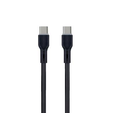 CABLE TIPO C a TIPO C - V3.0, MACHO/MACHO, CARGA RAPIDA, 25 CM, COLOR NEGRO, 6008614  BROBOTIX