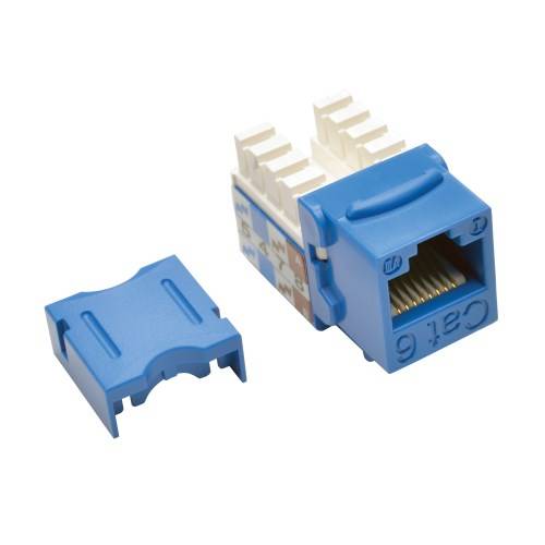 Enchufe keystone - Tripp Lite, Modelo N238-001-BL, Use en instalaciones Cat6 o Cat5e.