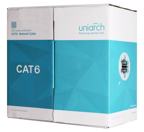 Cableado UTP Cat6 100 mts. UNV (CAB-6-CCA) Forro PVC Azul / 4 Pares Calibre 23 AWG / Material CCA (Aluminio Cubierto de Cobre) / Uso Interior -
