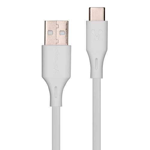 CABLE VORAGO CAB-C01W USB-TIPO C 1 METRO CARGA RAPIDA BLANCO -