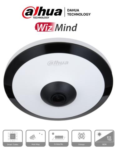 DAHUA IPC-EW5541N-AS - Cámara IP FishEye de 5 MP/WinzMind/ IR de 10 Mts/H.265+/ PoE/ WDR/ Micrófono/ Heat Map/ Detección Inteligente/ RanuraMicroSD -