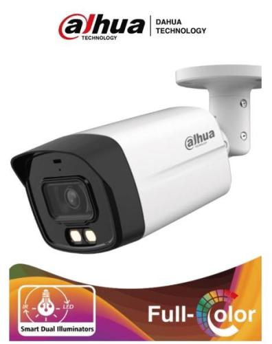 DAHUA HAC-HFW1801TLMN-IL-A - Camara Bullet 4k/ Iluminador Dual Inteligente + Full Color/ Lente de 2.8 mm/ 106°/ Microfono Integrado/ 40IR - IP67
