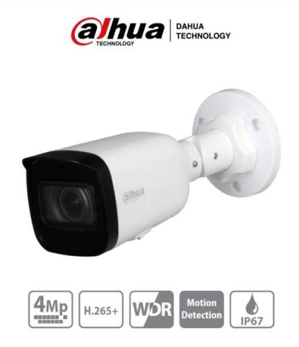 DAHUA IPC-HFW1431T1-ZS-S4 - Camara IP Bullet de 4 Mp/ Lente Motorizado de 2.8 a 12mm/ H.265/ IR de 50 Metros/ WDR Real - Ranura para MicroSD/ IP67/ PoE