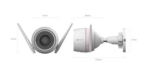 Cámara Wifi EZVIZ H3C 2K - Exterior, Inalámbrico y alámbrico, Techo/pared, 2304 x 1296 Pixeles, 3 MP