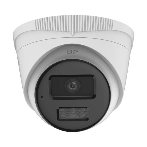 Turret IP 4mp/ Lente 2.8 mm / 20 mts IR + 20 mts Luz Blanca / Micrófono Integrado / ACUSENSE Lite / Exterior IP67 / PoE / dWDR / H.265+ / ONVIF -