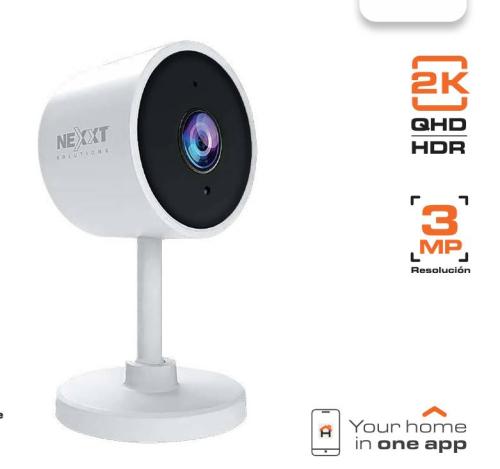 Cámara NEXXT  modelo NHC-IF10/ Resolución 2K QHD (3MP)/ Visión nocturna avanzada/Audio bidireccional y sirena integrada -