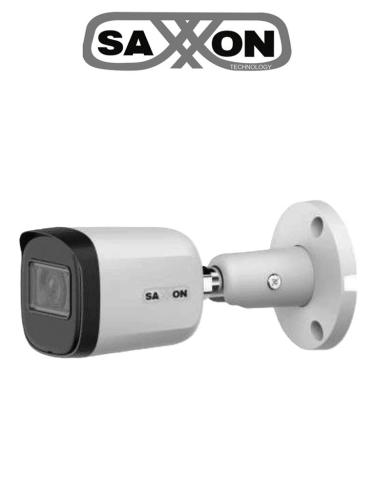 SAXXON SUA-HAC-B20M-0280B- Cámara Tipo Bala de 2 Mp   1080P/ Lente de 2.8 mm - 100°/ Iluminación IR Inteligente 30m Para Exterior IP67 Cámara Metálica