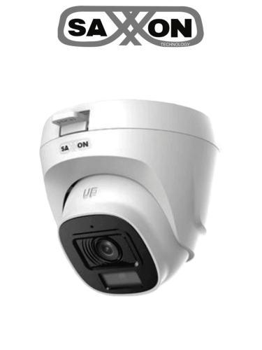 SAXXON SUA-HAC-T20P-0280B- Cámara Turret de 2 Megapíxeles/ Lente de 2.8 mm con Visión de Apertura de Hasta 100°/ Policarbonato/ IR de Hasta 20m -