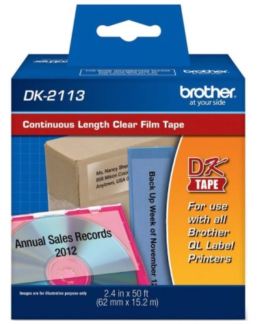 Cinta Plástica Brother DK2113 - 62 mm de Ancho