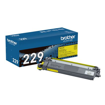 Toner Brother TN229Y amarillo - rendimiento aproximado hasta 1, 200 páginas, compatible con DCPL3560CDW, MFCL3780CDW