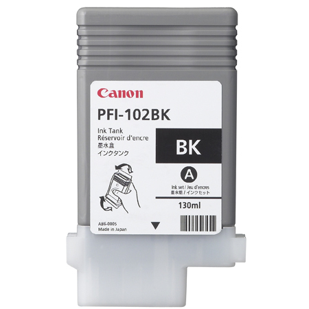 Tanque de tinta CANON PFI-102 BK - Negro, Inyección de tinta