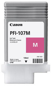 Tanque de Tinta CANON PFI-107M - Magenta, Inyección de tinta, Ampolla